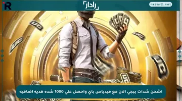 اشحن شدات ببجي الآن مع ميدياس باي واحصل على 1000 شدة هدية إضافية